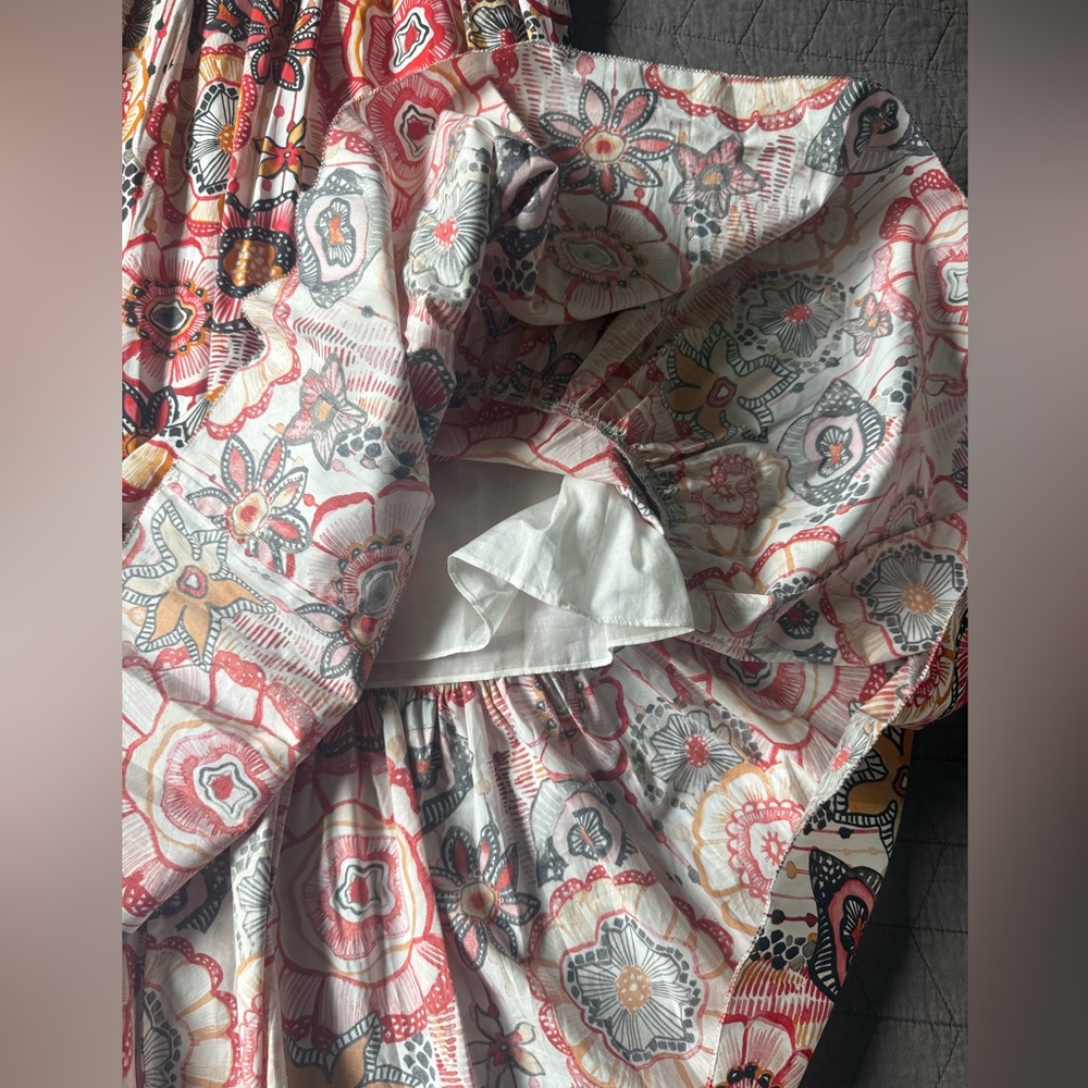 NWT BTB Los Angeles Smocked 100% cotton Flutter Sleeve Maxi Dress Size medium - Picture 8 of 16